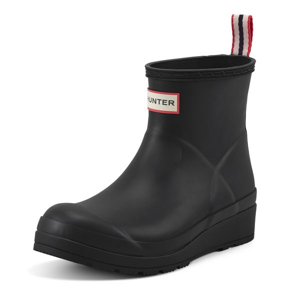 NEW HUNTER WOMEN'S PLAY SHORT RAIN BOOT, BLACK, 10 - Picture 1 of 5